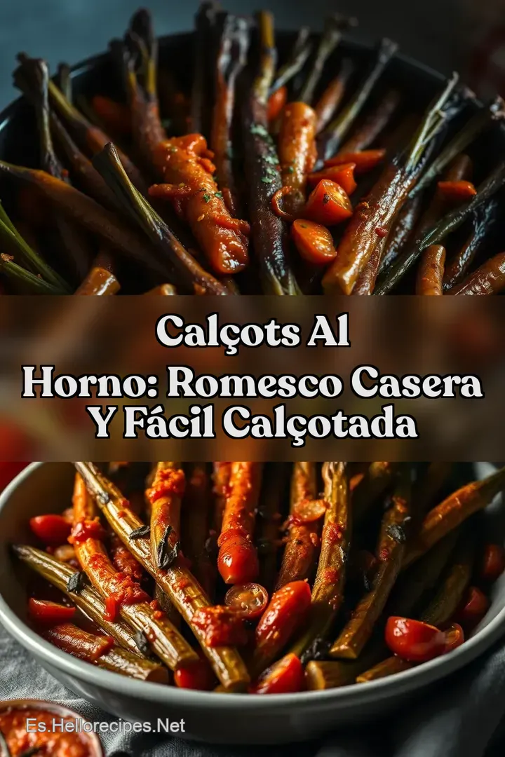 Cal&ccedil;ots al Horno: Romesco Casera y F&aacute;cil Cal&ccedil;otada