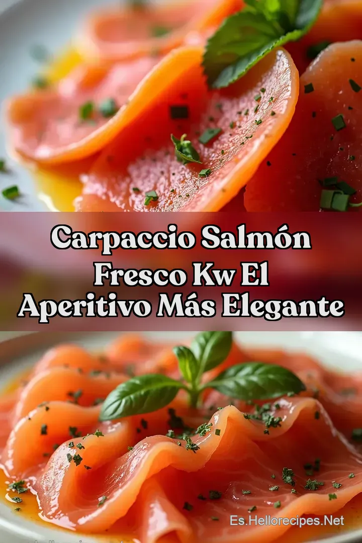 Carpaccio Salm&oacute;n Fresco kw El Aperitivo M&aacute;s Elegante