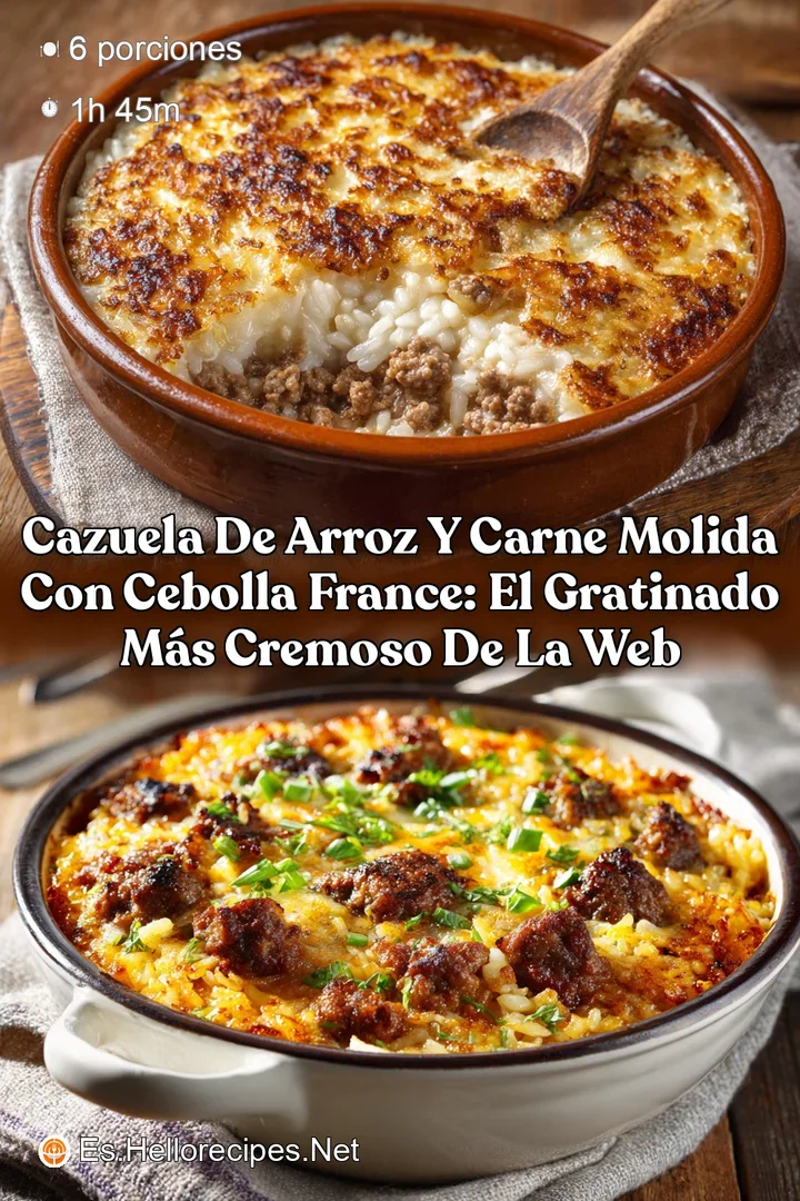 Cazuela de Arroz y Carne Molida con Cebolla France: El Gratinado M&aacute;s Cremoso de la Web