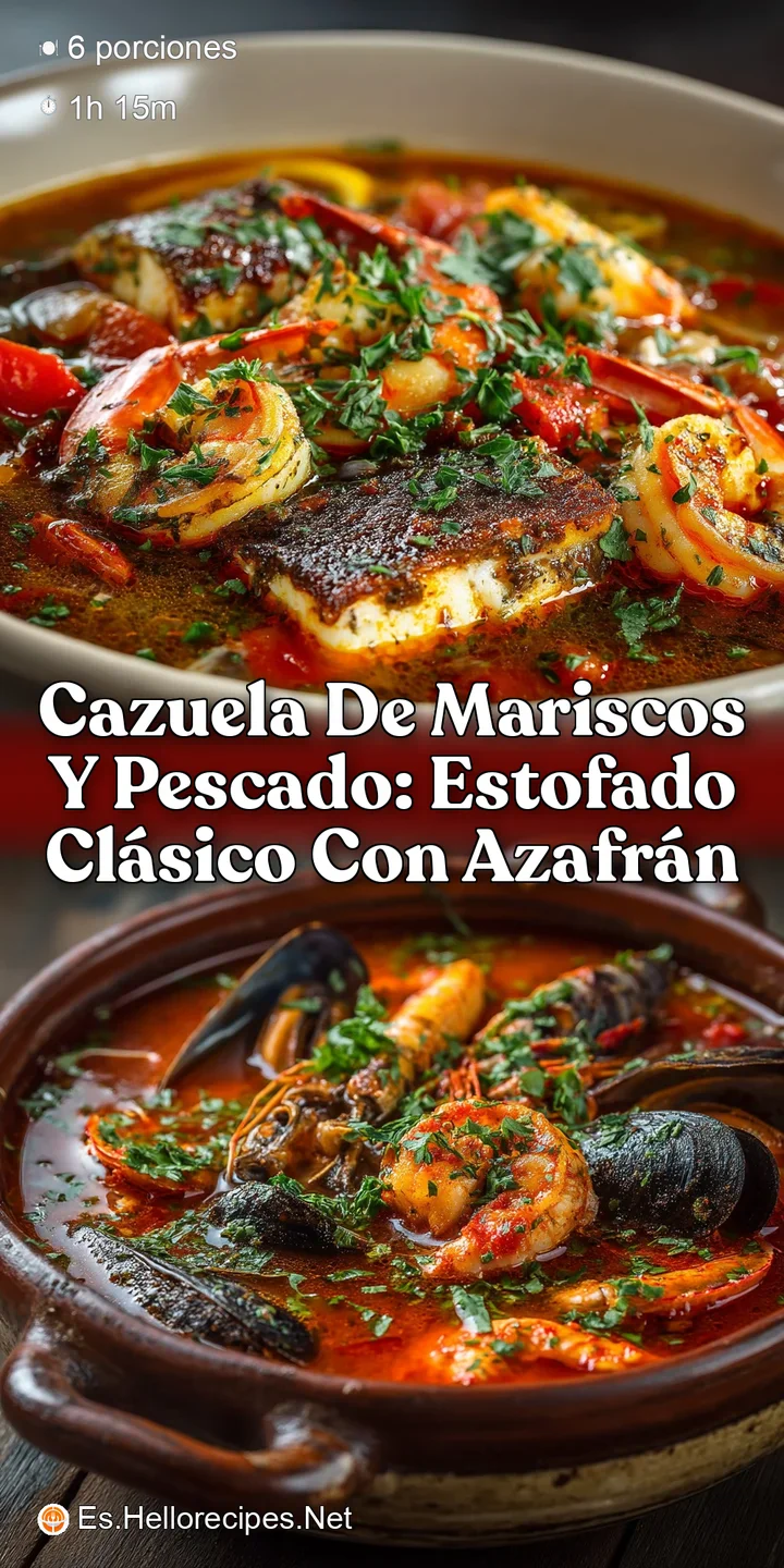 Cazuela de Mariscos y Pescado: Estofado Cl&aacute;sico con Azafr&aacute;n