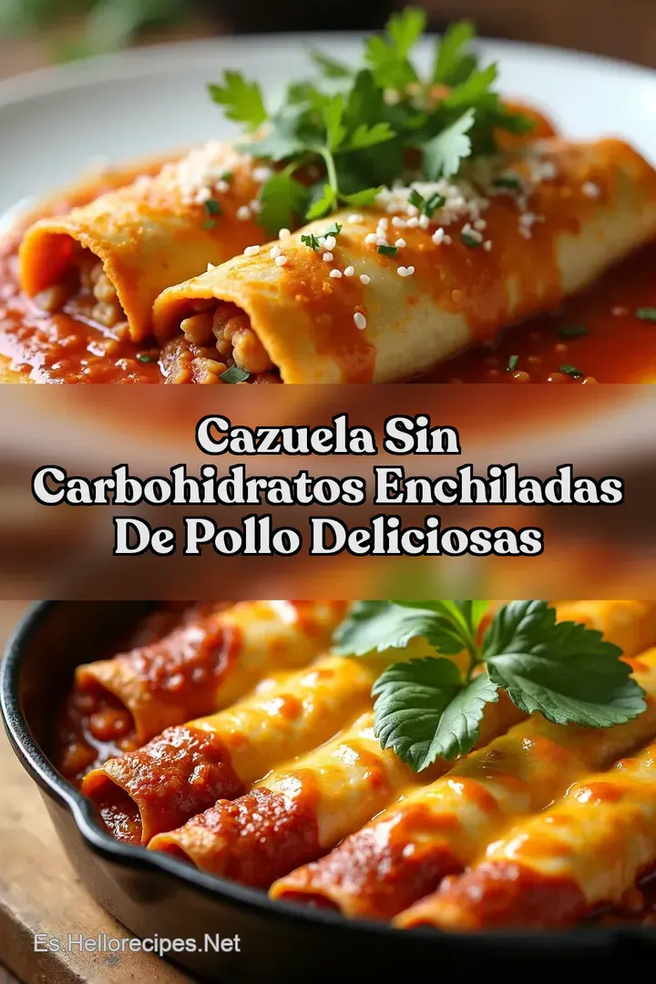 Cazuela Sin Carbohidratos Enchiladas de Pollo Deliciosas