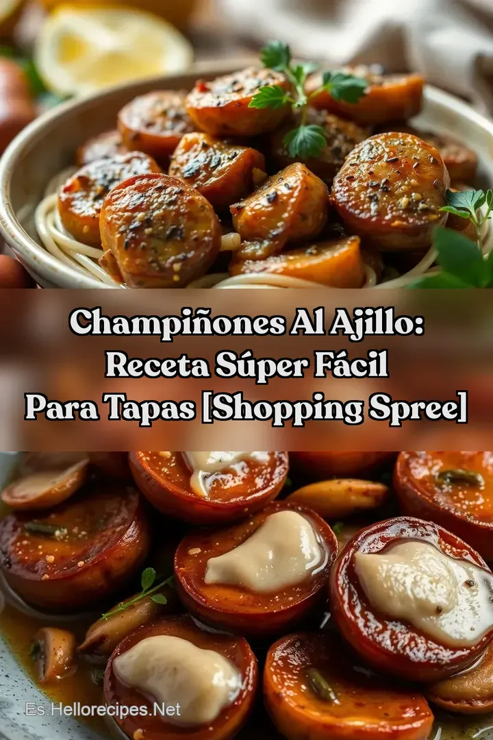 Champi&ntilde;ones al Ajillo: Receta S&uacute;per F&aacute;cil para Tapas [Shopping Spree]