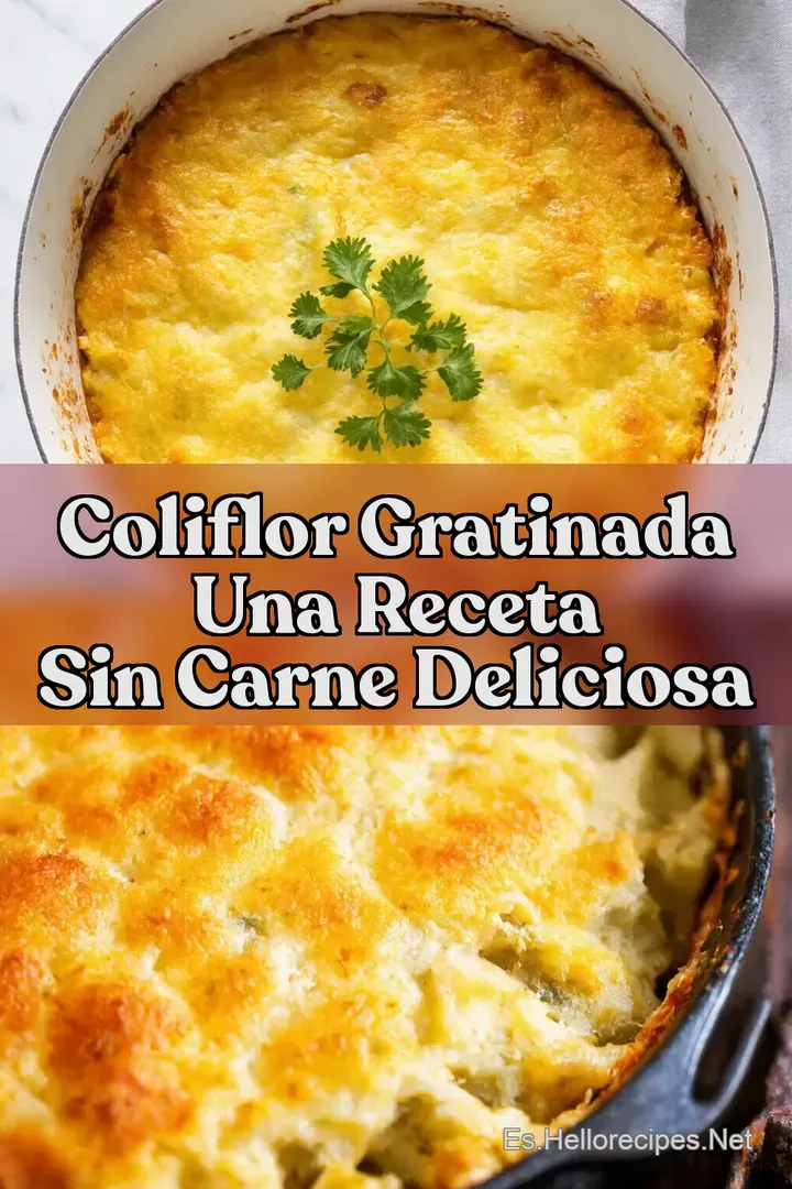 Coliflor Gratinada Una receta sin carne Deliciosa