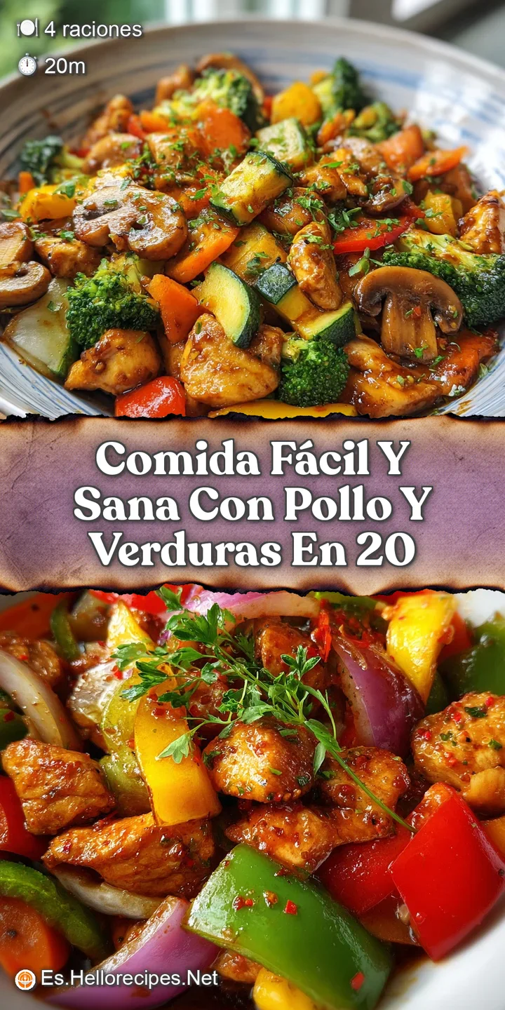 Close-up reveals tender, succulent chicken paired with crisp, colorful vegetables in a light, flavorful sauce, bursting wi...