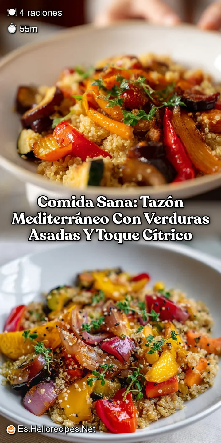 Comida sana: Taz&oacute;n Mediterr&aacute;neo con Verduras Asadas y Toque C&iacute;trico