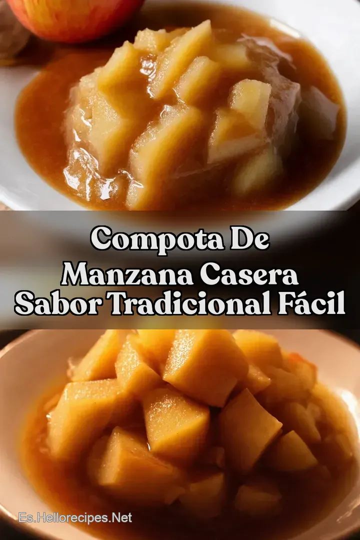 Compota de Manzana Casera Sabor Tradicional F&aacute;cil