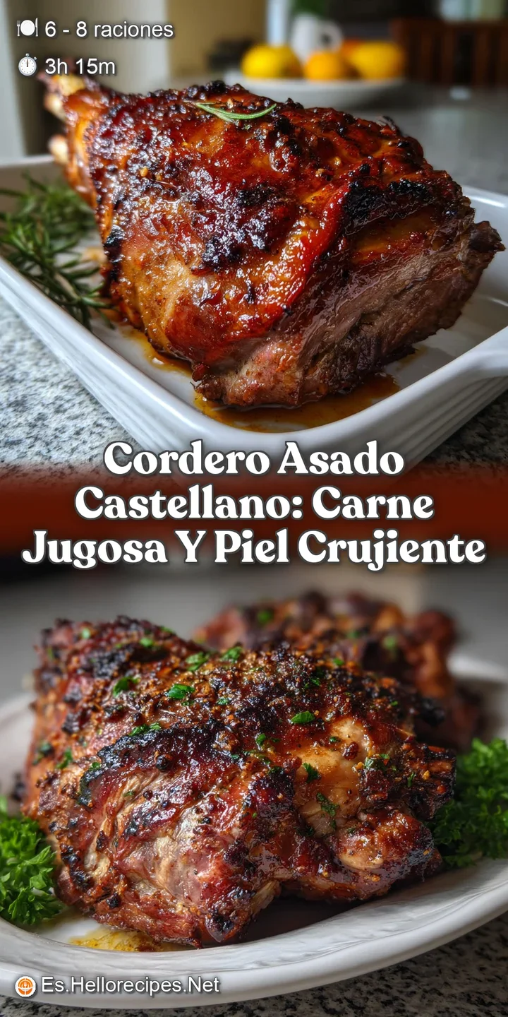 Cordero Asado Castellano: Carne Jugosa y Piel Crujiente
