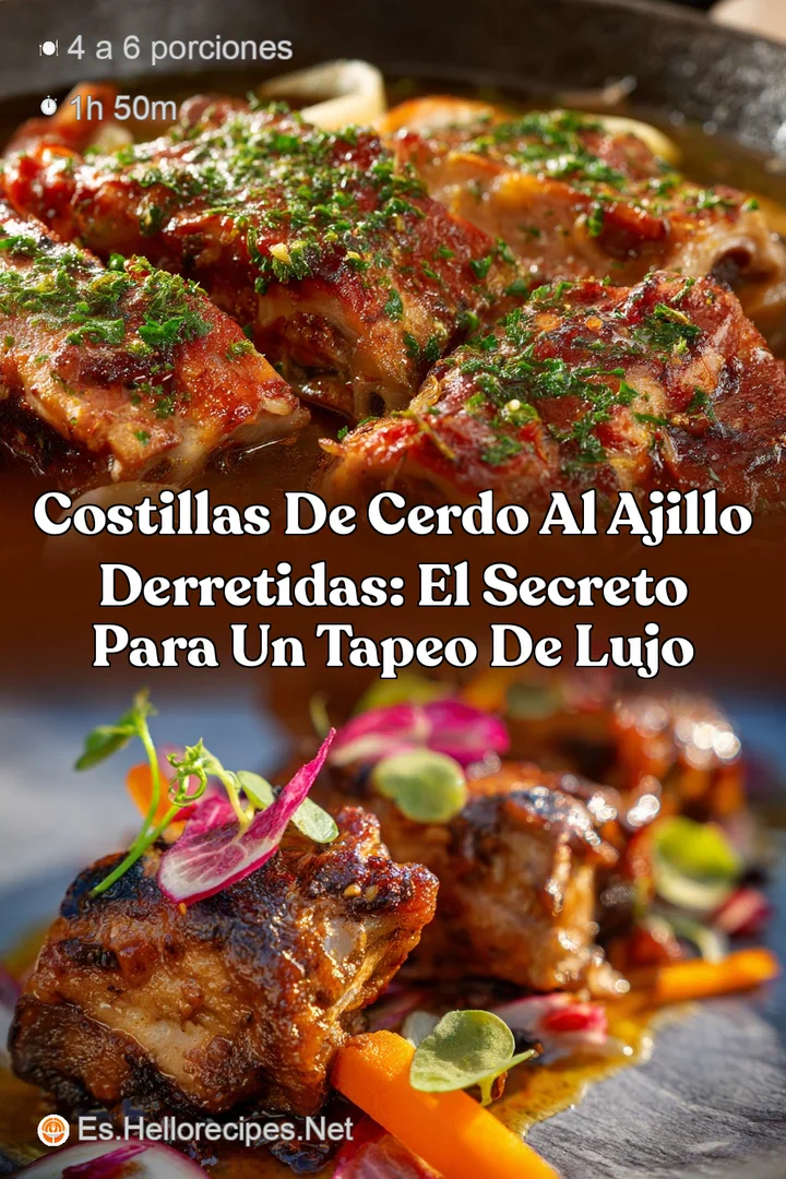 Costillas de Cerdo al Ajillo Derretidas: El Secreto para un Tapeo de Lujo