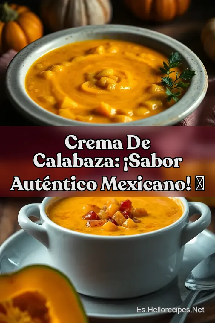 Crema de Calabaza: &iexcl;Sabor Aut&eacute;ntico Mexicano! 🍂