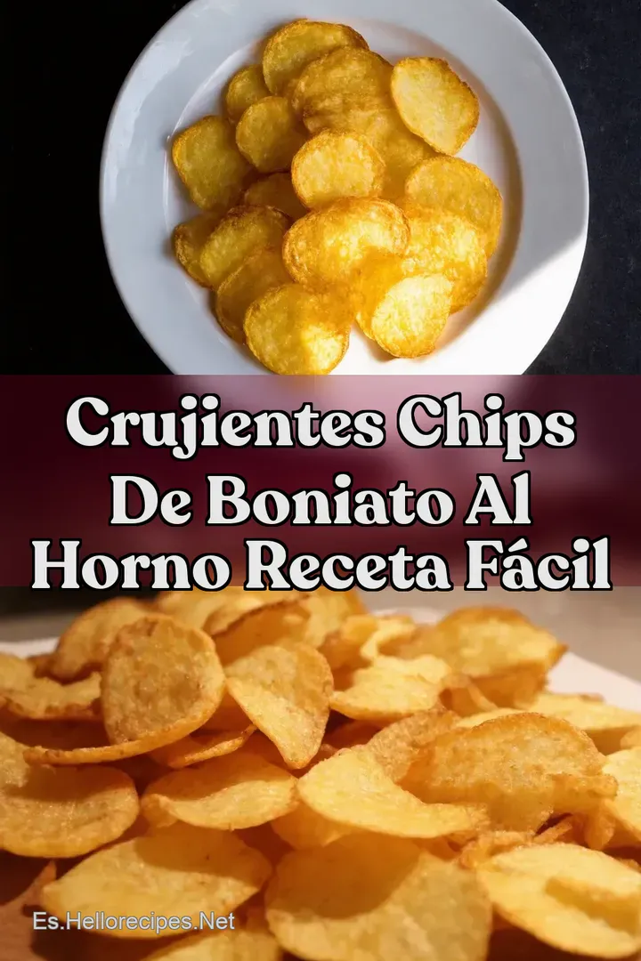 Crujientes Chips de Boniato al Horno Receta F&aacute;cil