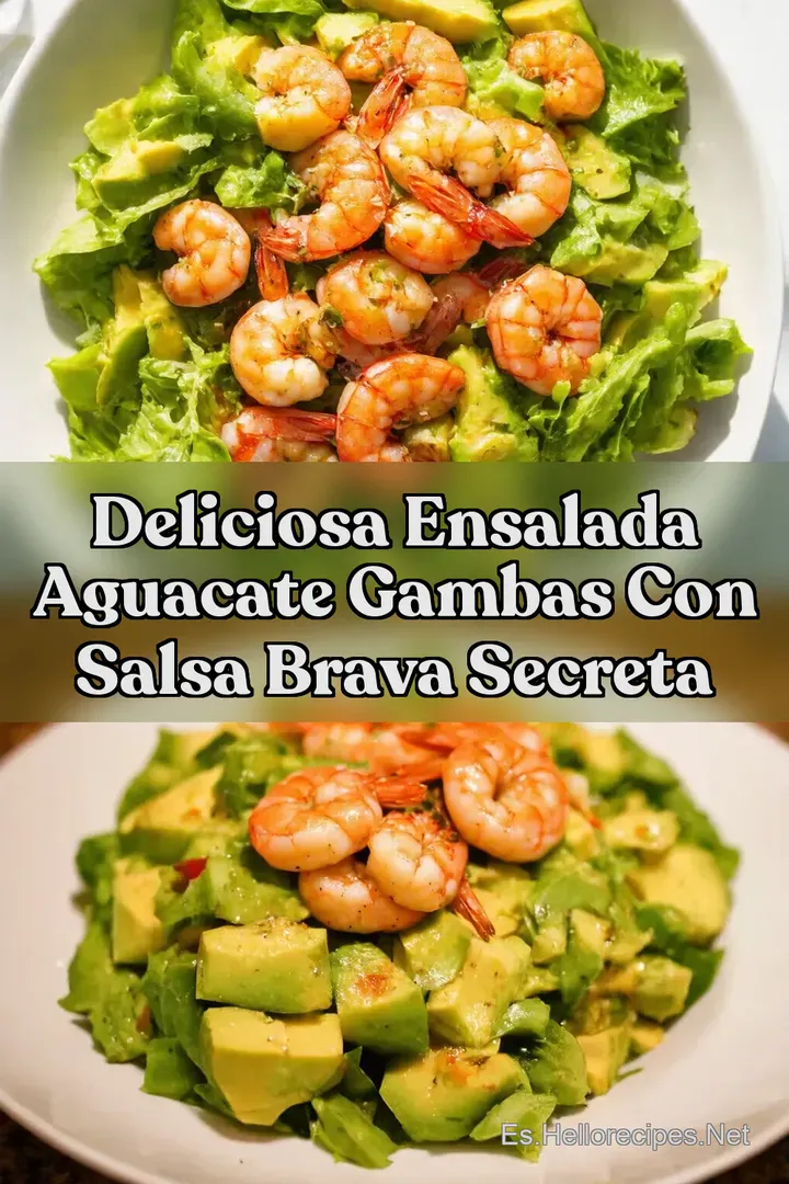Deliciosa Ensalada Aguacate Gambas Con Salsa Brava Secreta