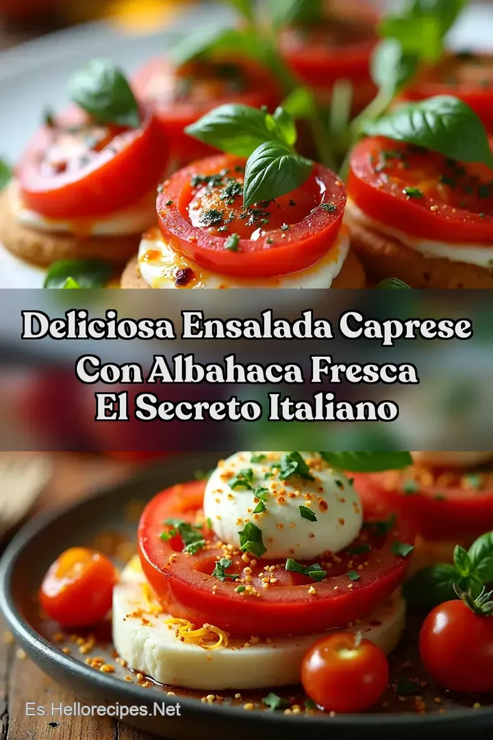 Deliciosa Ensalada Caprese con Albahaca Fresca El Secreto Italiano