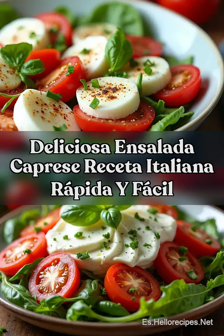 Deliciosa Ensalada Caprese Receta Italiana R&aacute;pida y F&aacute;cil