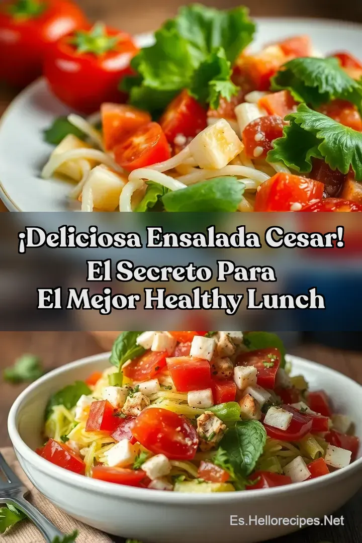 &iexcl;Deliciosa ensalada cesar! El secreto para el Mejor Healthy Lunch
