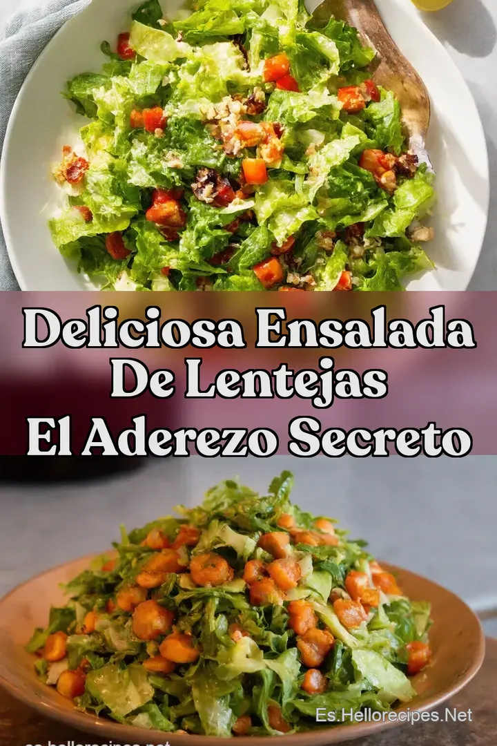 Deliciosa Ensalada de Lentejas El Aderezo Secreto
