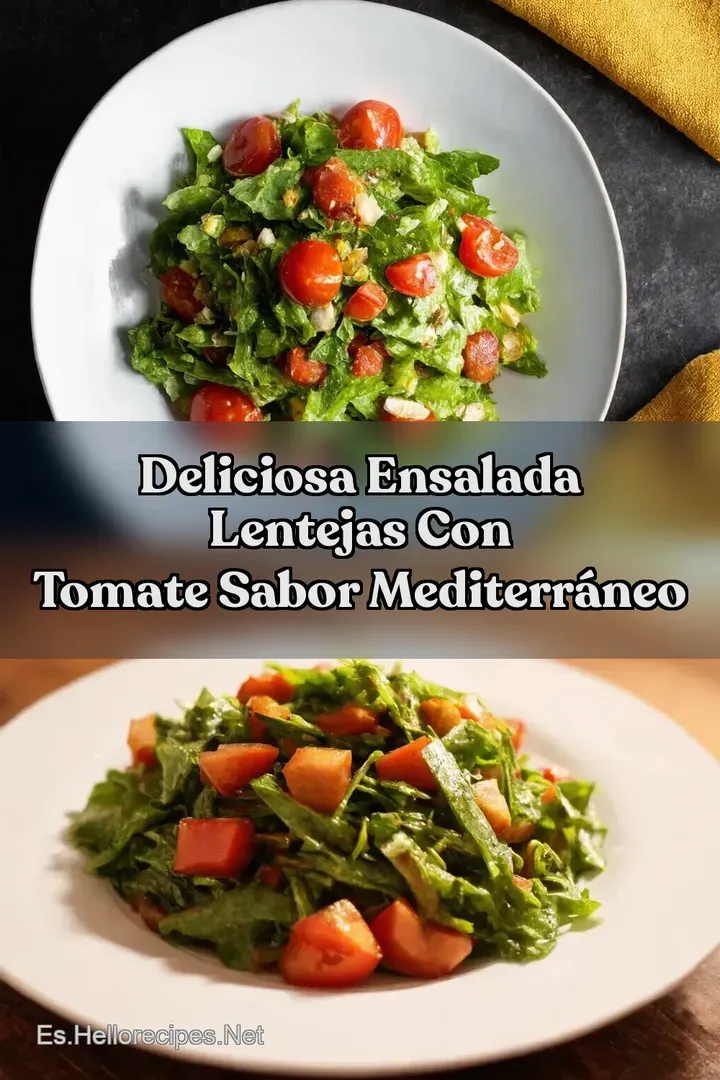 Deliciosa Ensalada Lentejas con tomate Sabor Mediterr&aacute;neo