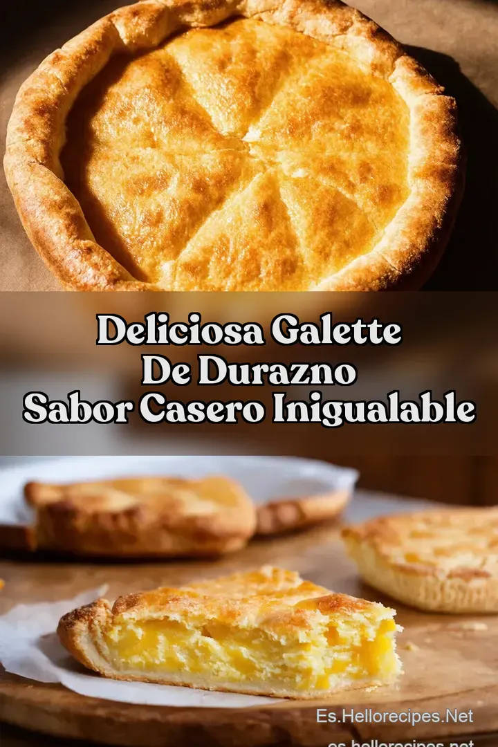 Deliciosa Galette de Durazno Sabor Casero Inigualable
