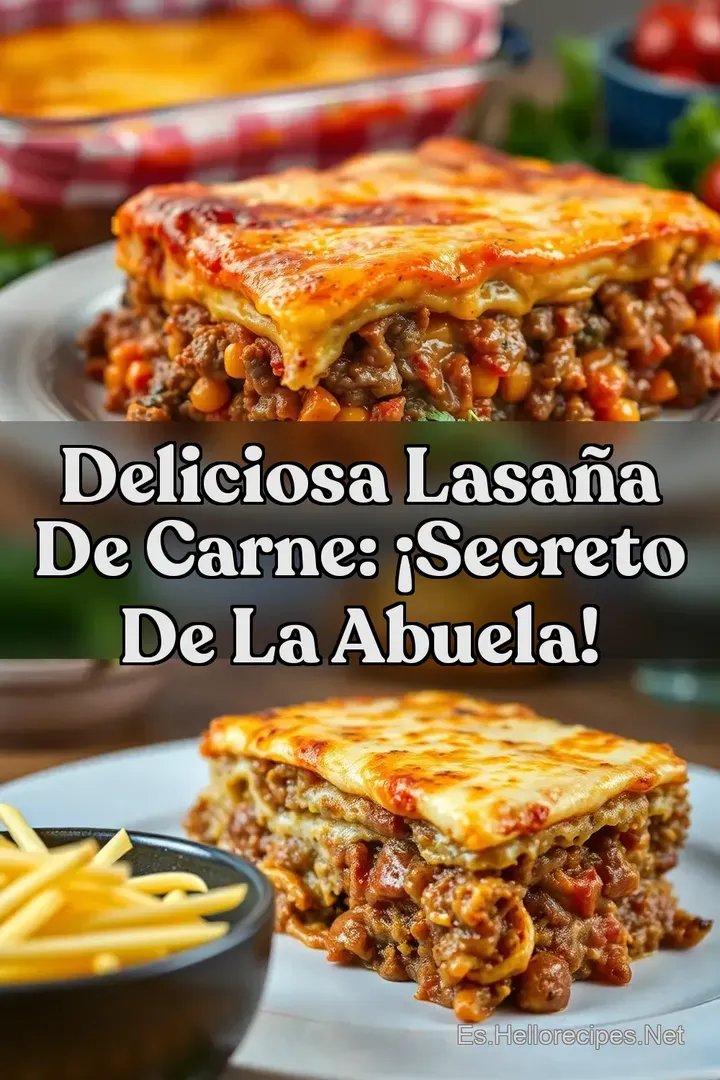 Deliciosa Lasa&ntilde;a de Carne: &iexcl;Secreto de la Abuela!