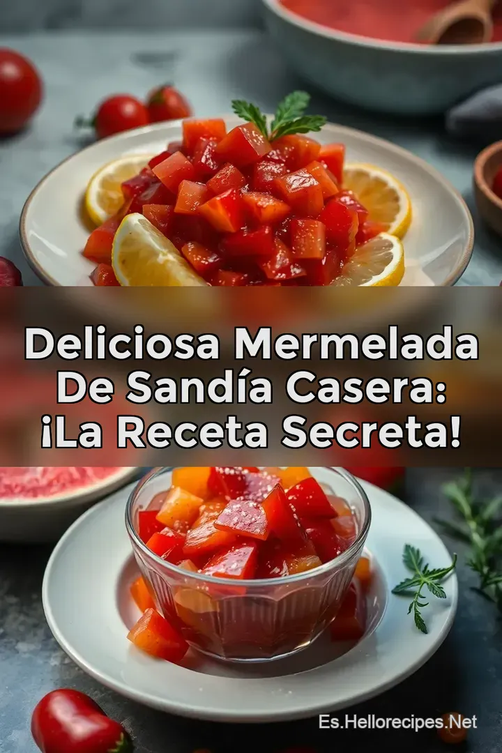 Deliciosa Mermelada de Sand&iacute;a Casera: &iexcl;La Receta Secreta!