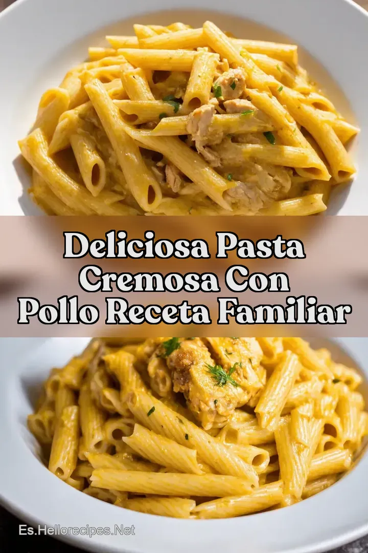 Deliciosa Pasta Cremosa Con Pollo Receta Familiar