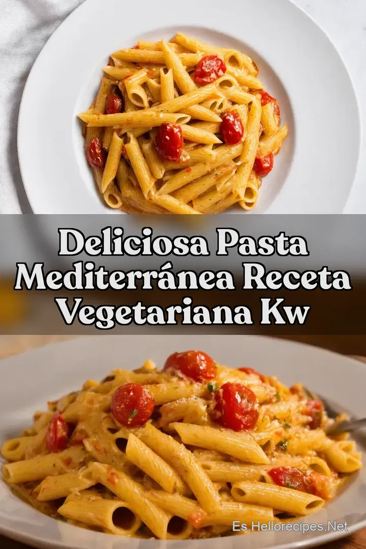 Deliciosa Pasta Mediterr&aacute;nea Receta Vegetariana kw