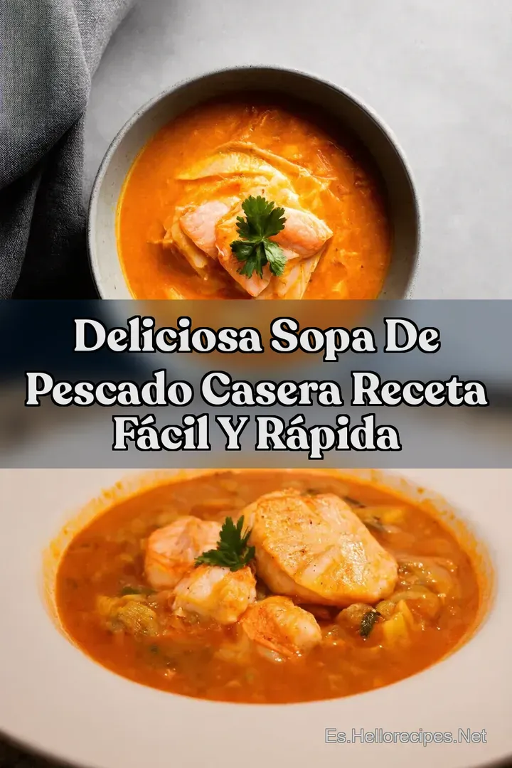 Deliciosa Sopa de Pescado Casera Receta F&aacute;cil y R&aacute;pida