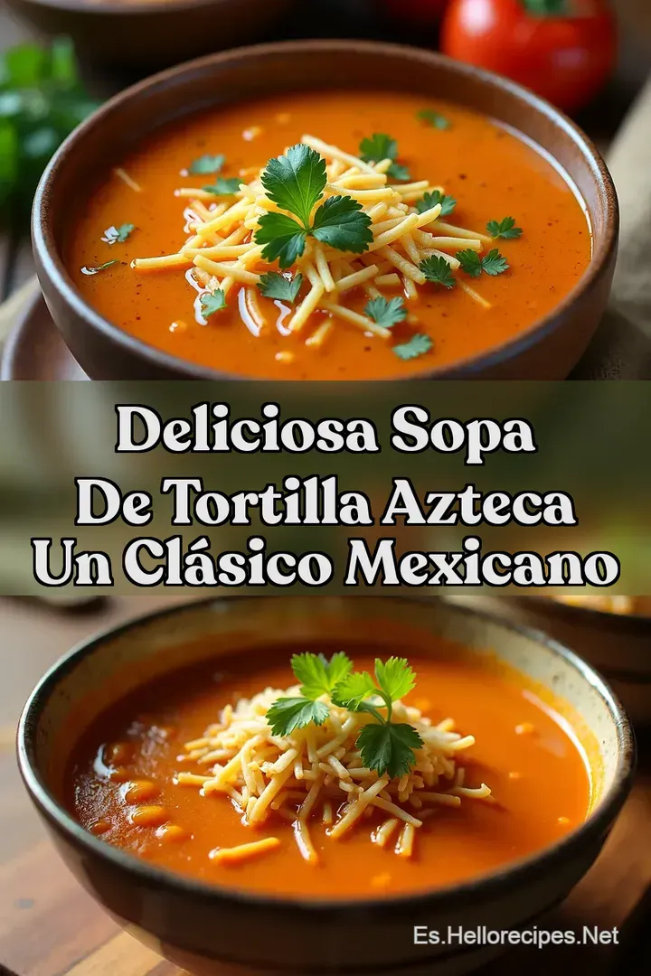 Deliciosa Sopa de Tortilla Azteca Un Cl&aacute;sico Mexicano