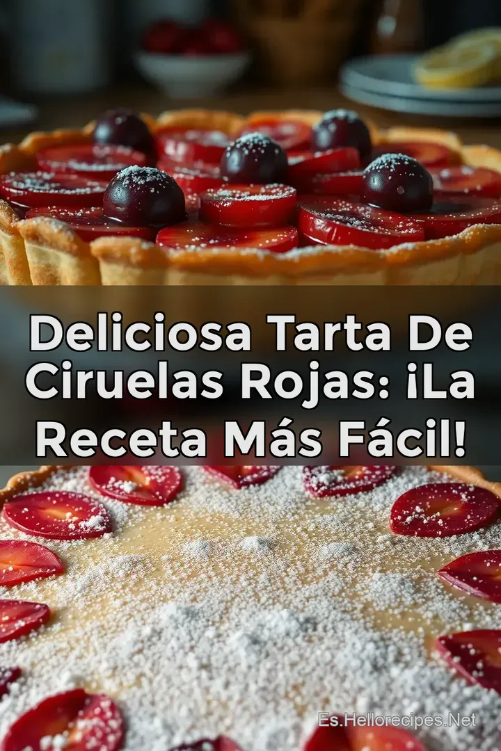 Deliciosa Tarta de Ciruelas Rojas: &iexcl;La Receta m&aacute;s F&aacute;cil!