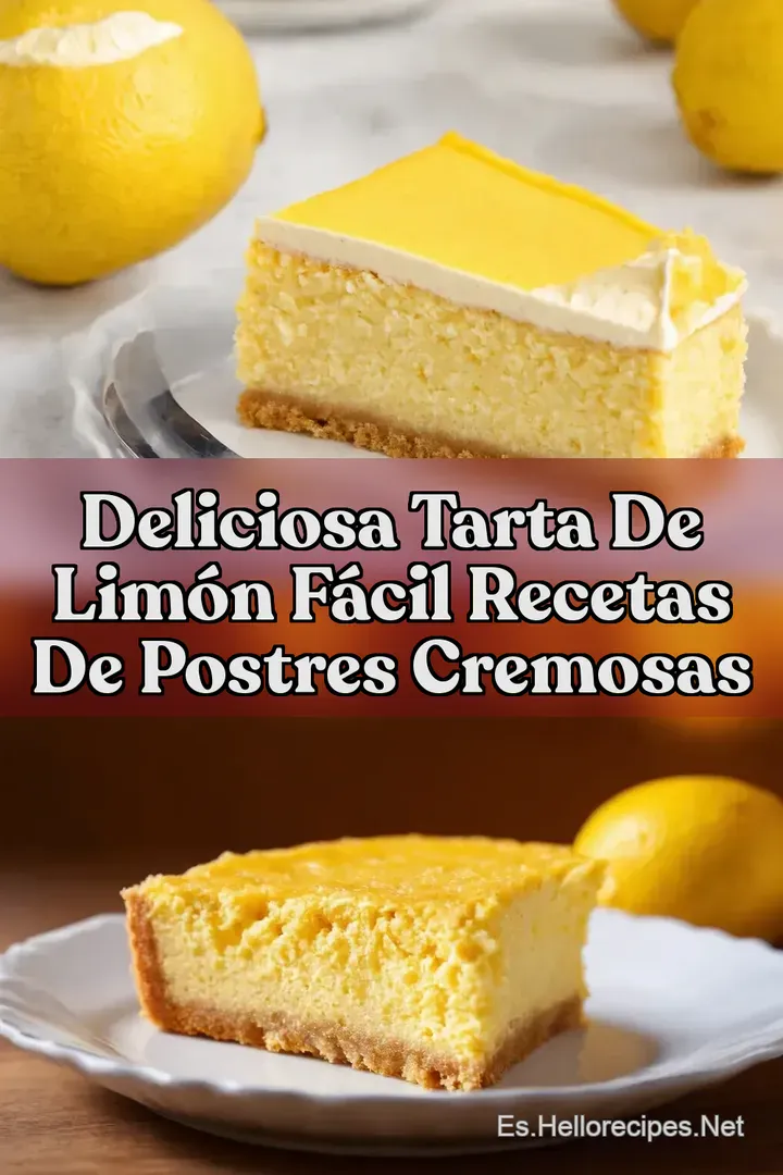 Deliciosa Tarta de Lim&oacute;n F&aacute;cil Recetas de Postres Cremosas