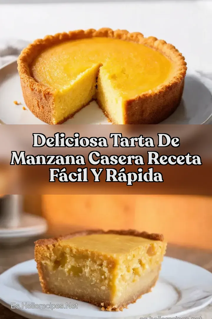 Deliciosa Tarta de Manzana Casera Receta F&Aacute;CIL y R&aacute;pida