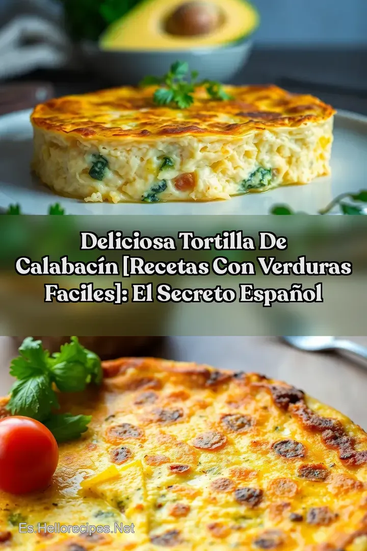 Deliciosa Tortilla de Calabac&iacute;n [Recetas Con Verduras Faciles]: El Secreto Espa&ntilde;ol