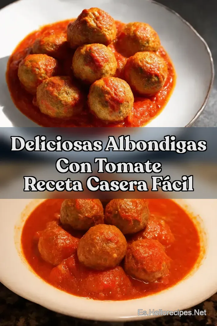 Deliciosas Albondigas con Tomate Receta Casera F&aacute;cil