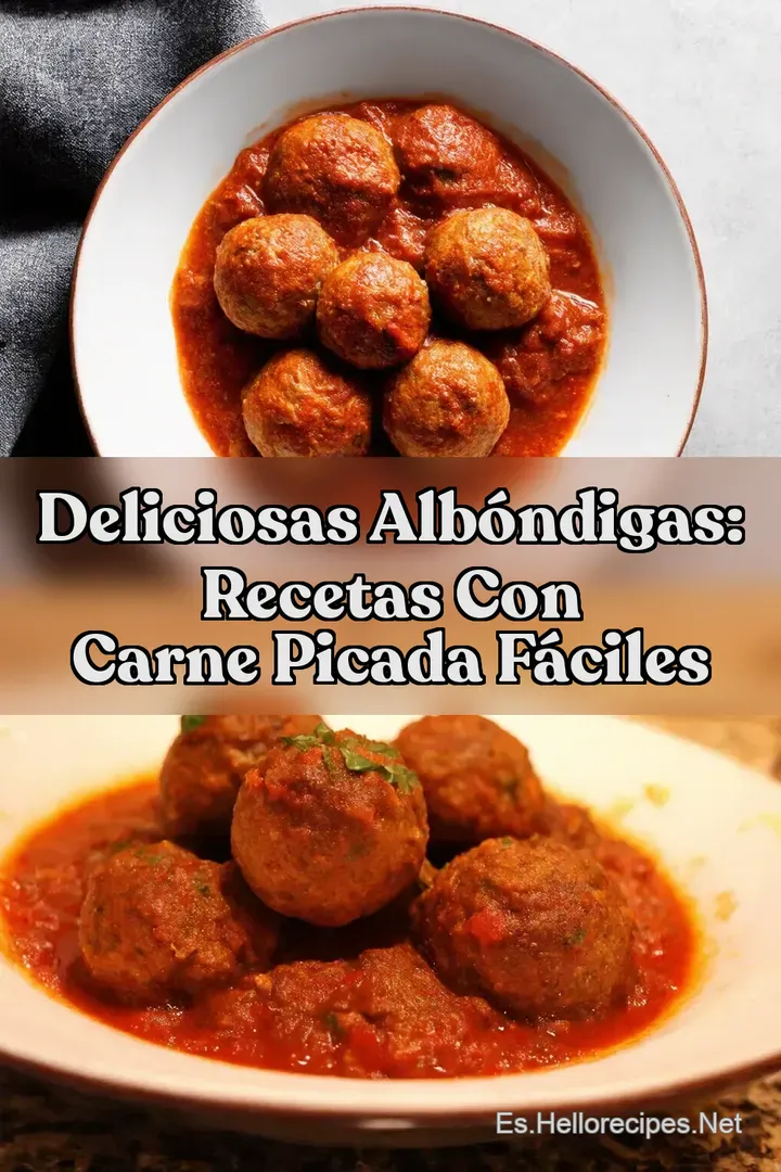 Deliciosas Alb&oacute;ndigas: Recetas con Carne Picada F&aacute;ciles