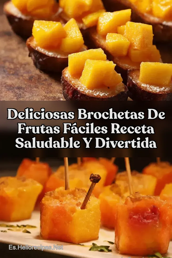 Deliciosas Brochetas de frutas f&aacute;ciles Receta Saludable y Divertida
