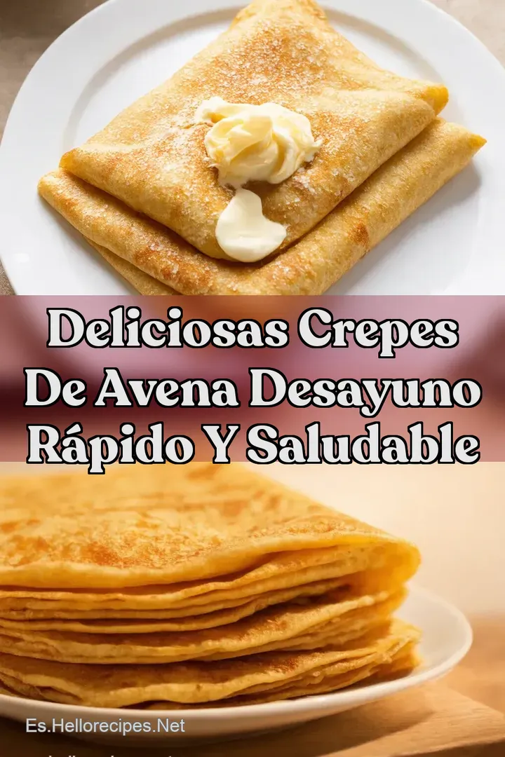 Deliciosas Crepes de Avena Desayuno R&aacute;pido y Saludable