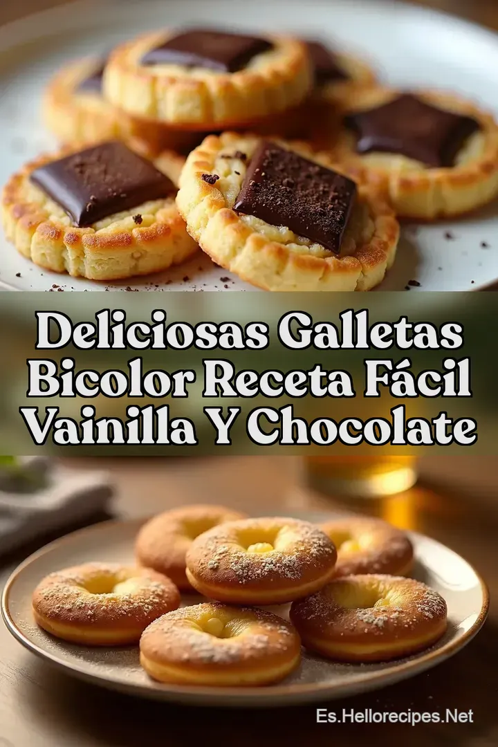 Deliciosas Galletas Bicolor Receta F&aacute;cil Vainilla y Chocolate