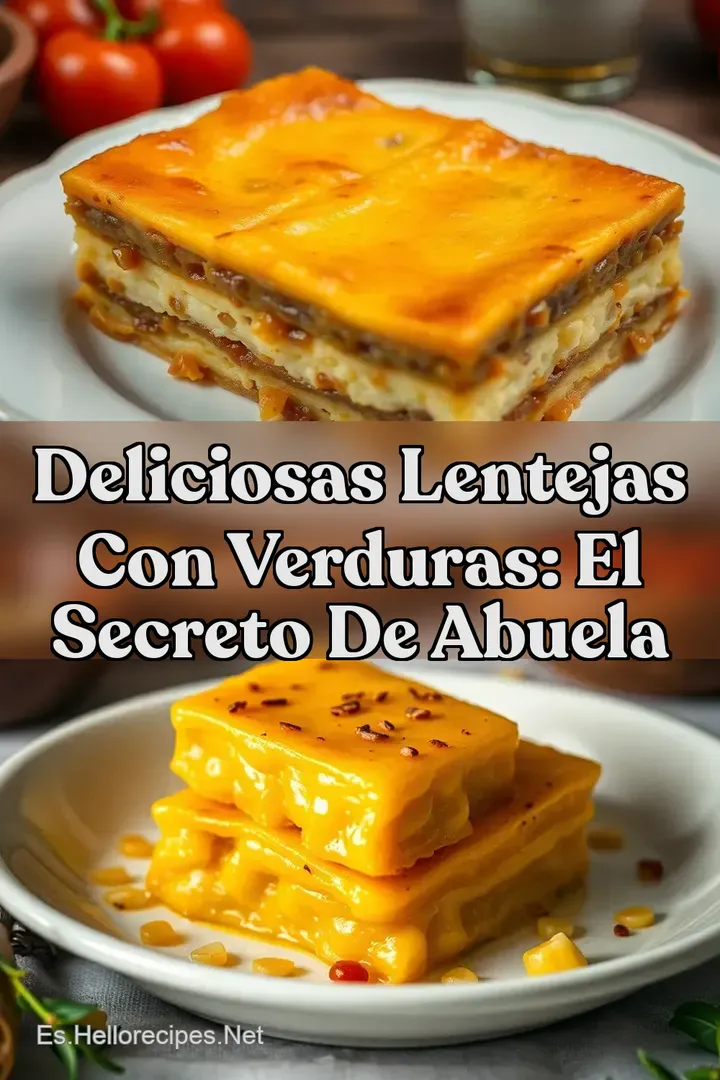 Deliciosas Lentejas Con Verduras: El Secreto de Abuela