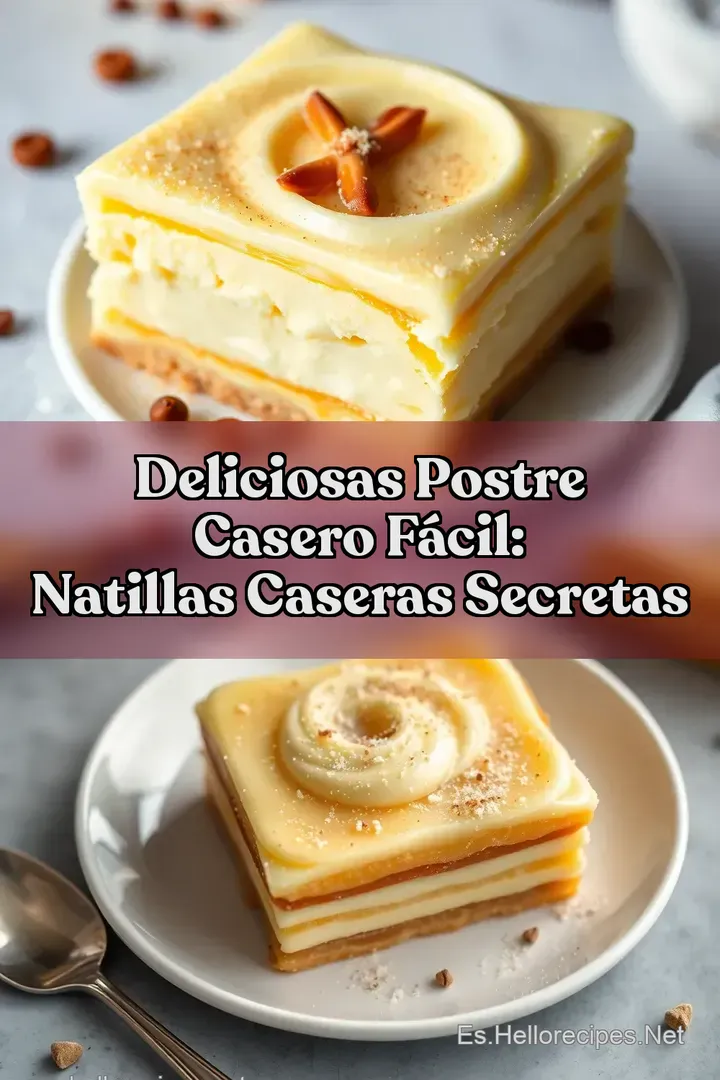 Deliciosas Postre Casero F&aacute;cil: Natillas Caseras Secretas