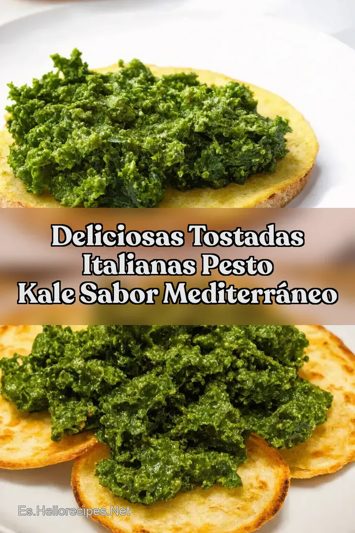 Deliciosas Tostadas Italianas Pesto Kale Sabor Mediterr&aacute;neo