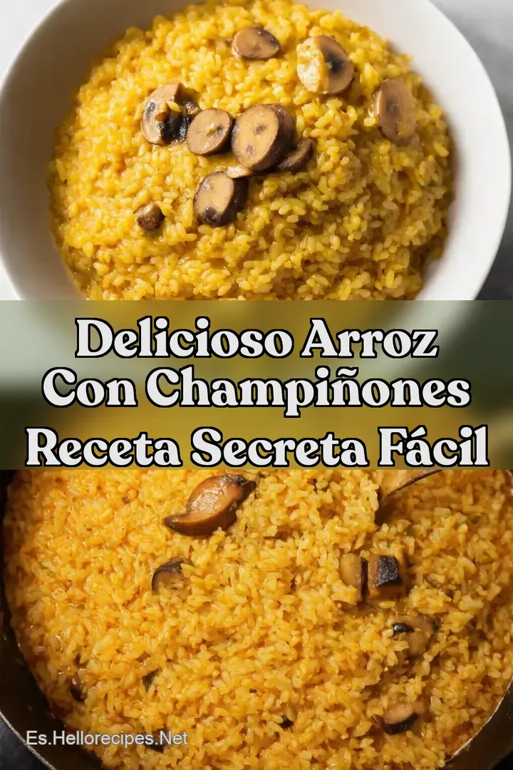 Delicioso Arroz con Champi&ntilde;ones Receta Secreta F&aacute;cil