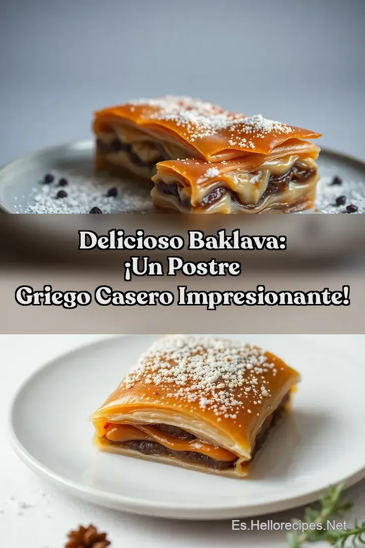 Delicioso Baklava: &iexcl;Un Postre Griego Casero Impresionante!