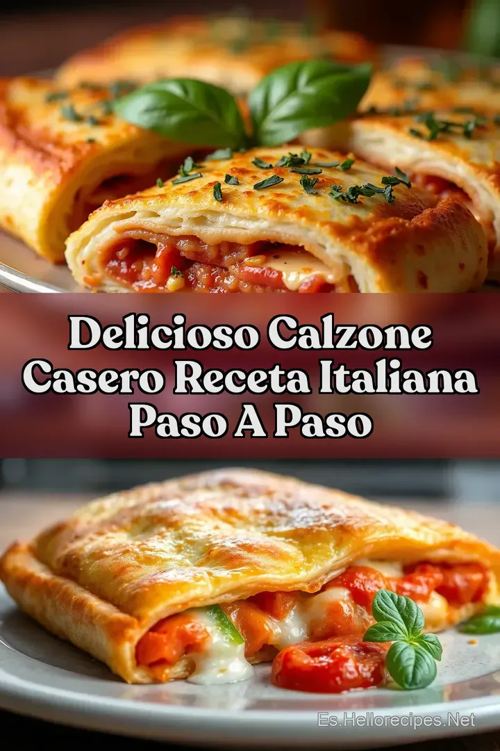 Delicioso Calzone Casero Receta Italiana Paso a Paso