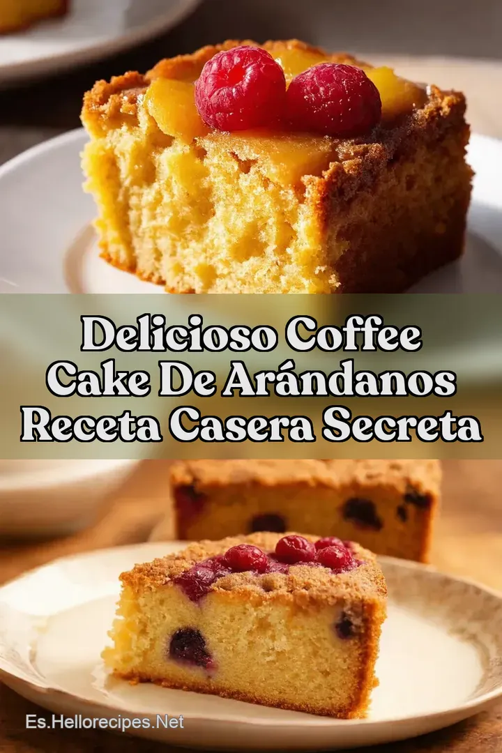 Delicioso Coffee Cake de Ar&aacute;ndanos Receta Casera Secreta