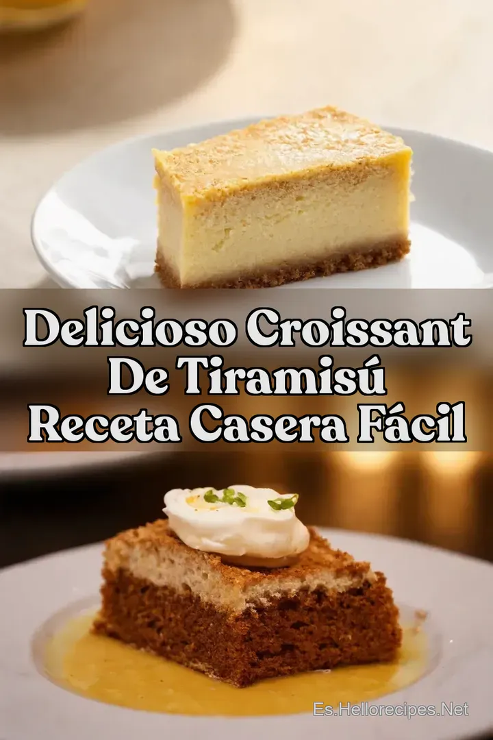 Delicioso Croissant de Tiramis&uacute; Receta Casera F&aacute;cil