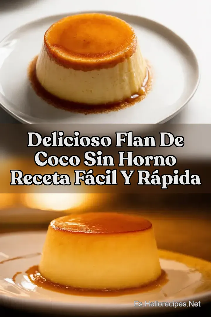 Delicioso Flan de Coco Sin Horno Receta F&aacute;cil y R&aacute;pida