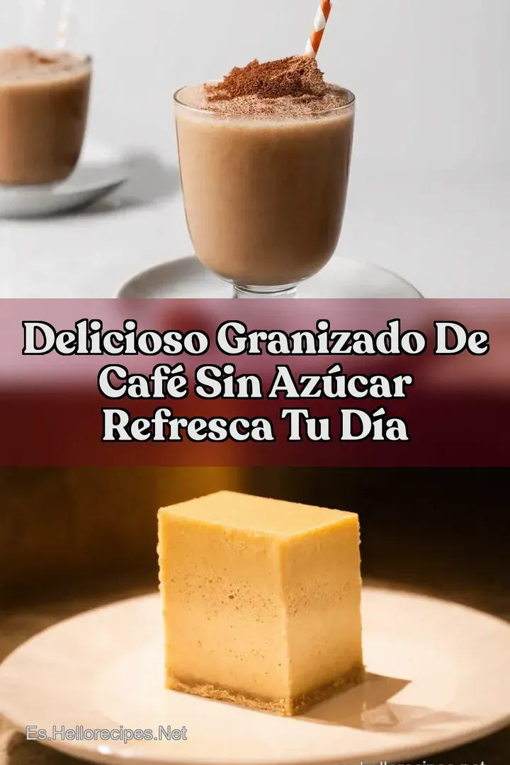Delicioso Granizado de Caf&eacute; Sin Az&uacute;car Refresca tu D&iacute;a
