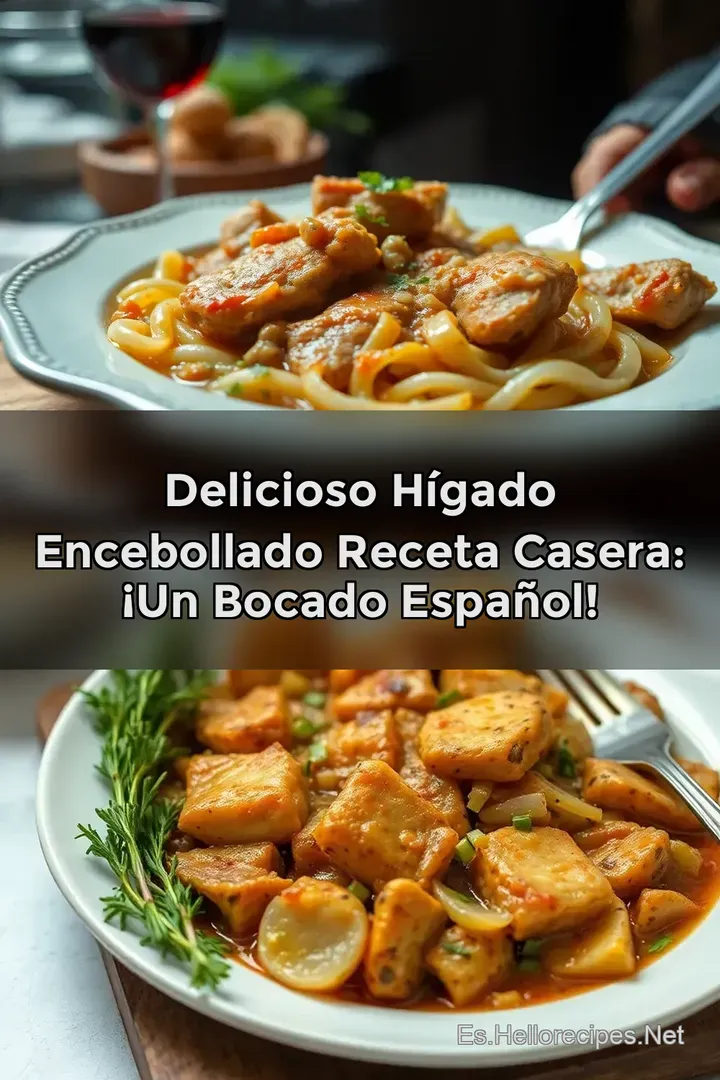 Delicioso H&iacute;gado Encebollado Receta Casera: &iexcl;Un Bocado Espa&ntilde;ol!