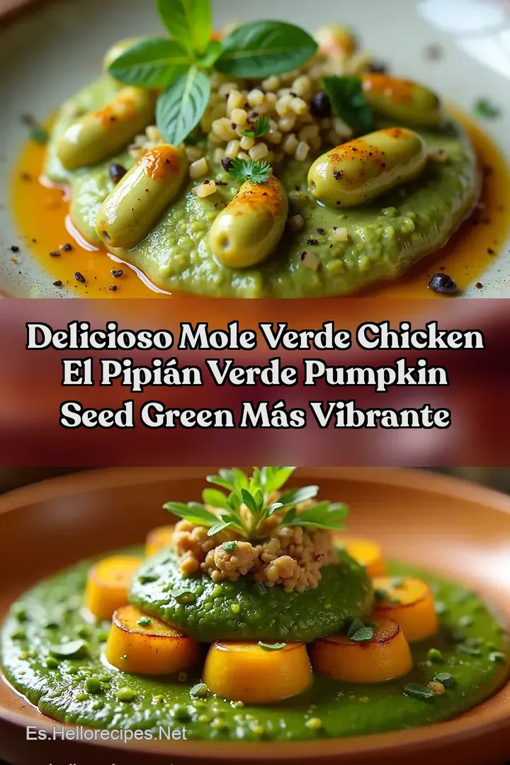 Delicioso Mole Verde Chicken El Pipi&aacute;n Verde Pumpkin Seed Green M&aacute;s Vibrante
