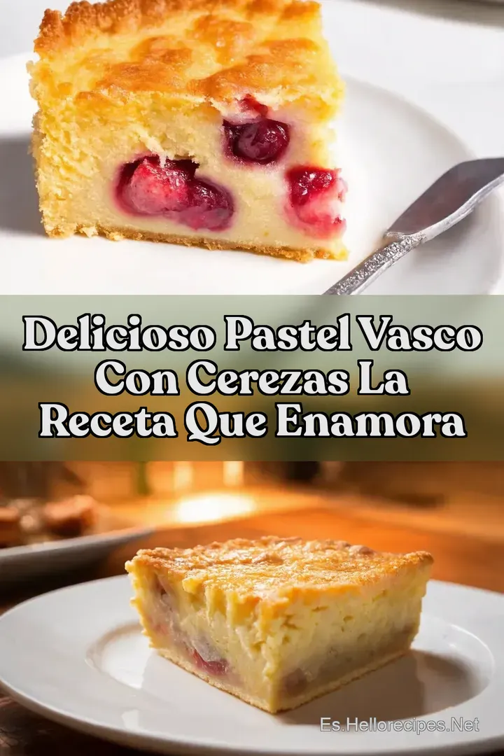 Delicioso Pastel Vasco con Cerezas La Receta Que Enamora