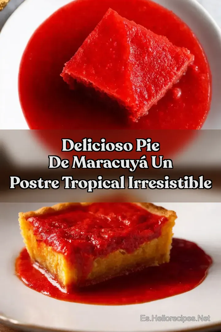 Delicioso Pie de Maracuy&aacute; Un Postre Tropical Irresistible